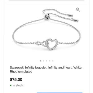 Brand new with tags Swarovski heart bracelet silver